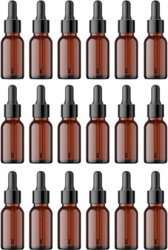 packcess Amber Glass Dropper Bottle for Essential Oil, DIY Beauty care with LeakProof 30 ml Bottle  (Pack of 18, Brown, Glass)