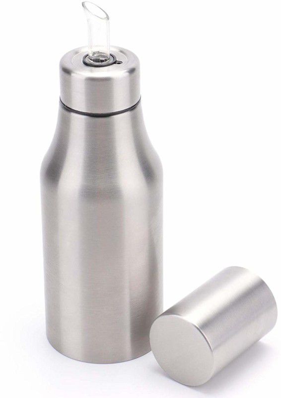4NEX Full Stainless Steel Oil and Vinegar Dispenser 550 ml Bottle  (Pack of 1, Steel/Chrome, Steel)
