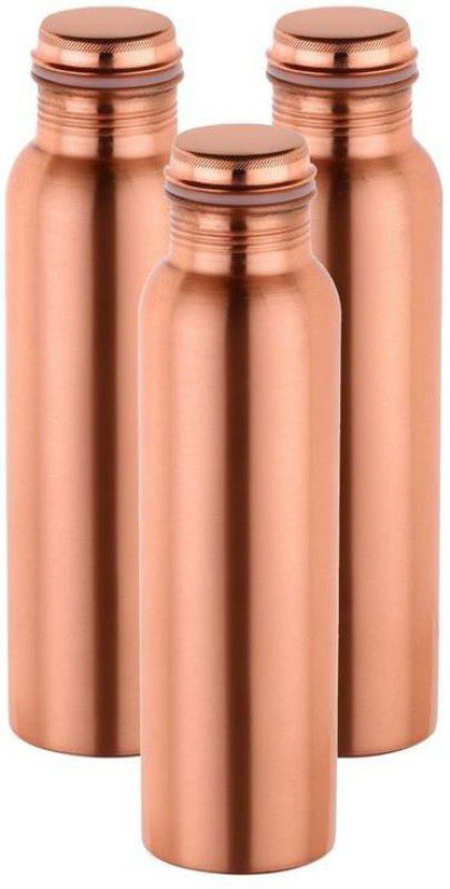 Krishna Metal Pain Copper Bottle, Set of 3 3000 ml Bottle  (Pack of 3, Brown, Copper)