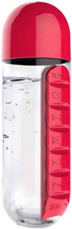 Buy From Best Medicine Pill organizer water bottle for travel and home 750 Ml 750 ml Bottle  (Pack of 1, Red, Plastic)