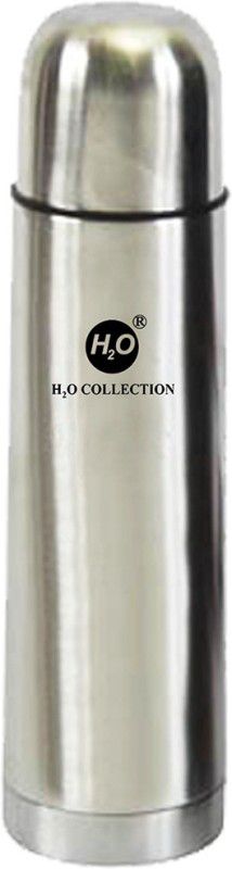 H2O Collection Flask 750 ml Flask  (Pack of 1, Silver, Steel)
