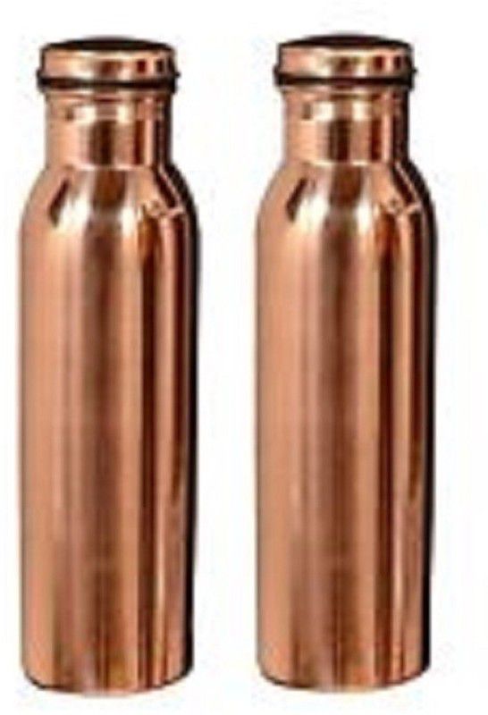 Shre dynamic Copper water bottle 950 ml Bottle  (Pack of 2, Brown, Copper)