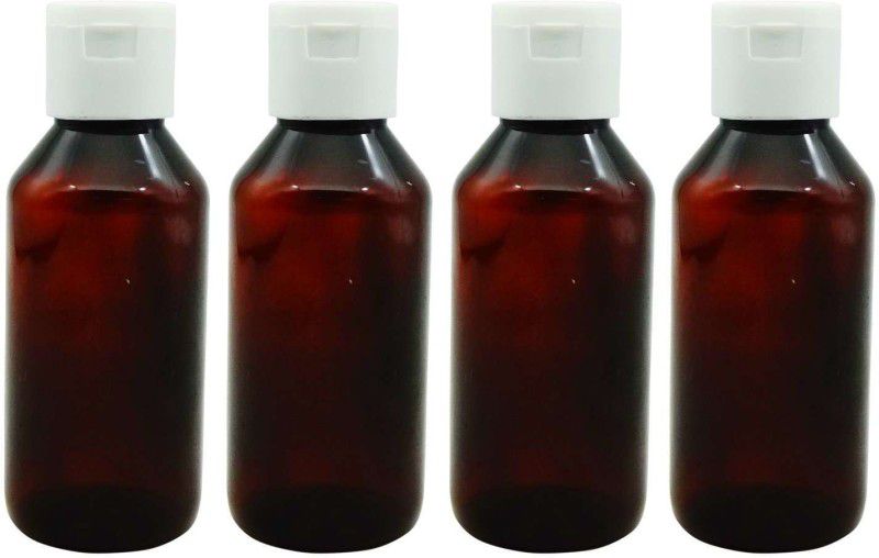 HARSH PET AmberBottle 100 ml Bottle  (Pack of 4, Brown, PET)