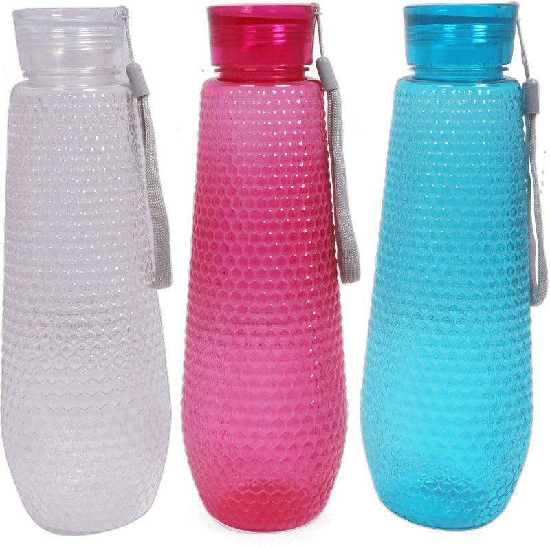 Flipkart SmartBuy Bubble 1000 ml Bottle  (Pack of 3, Blue, Pink, White, PET)