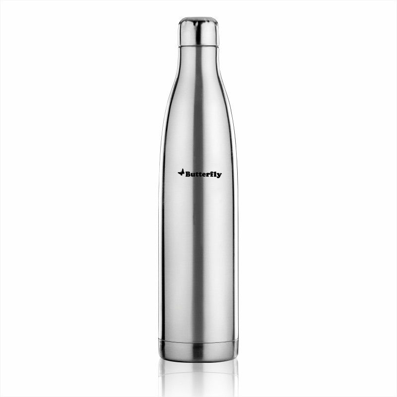 Butterfly Voyage 350 ml Flask  (Pack of 1, Silver, Steel)