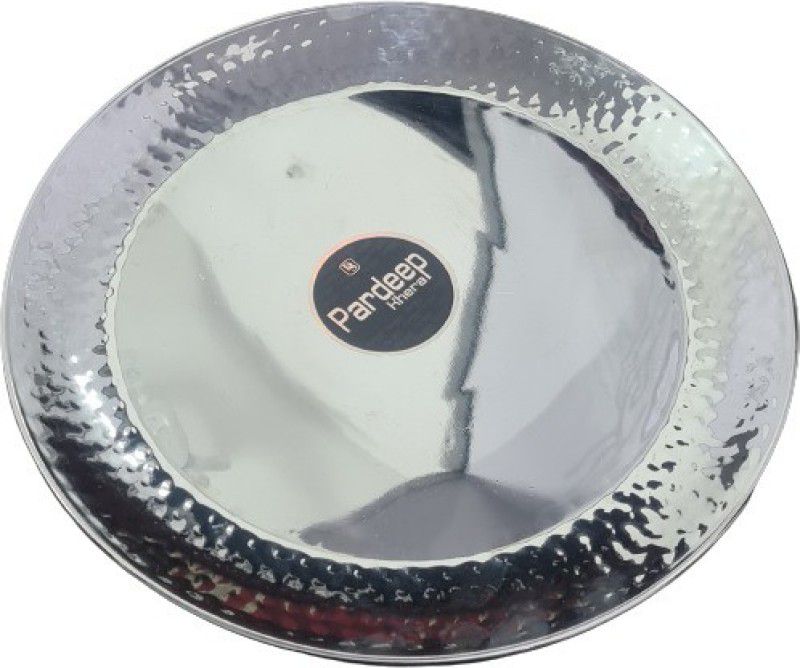 PARDEEP KHERA 12" DIAMETER , HEAVY WEIGHT & QUALITY DOUBLE WALL , HAMMERED/ MATHAAR WITH EXTRAORDINARY SHINE PLATES Dinner Plate  (Pack of 6)