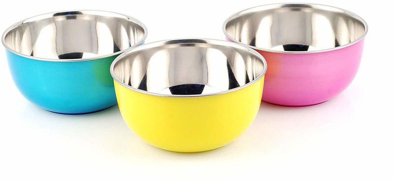 Stainless Steel Serving Bowl  (Multicolor, Pack of 3)