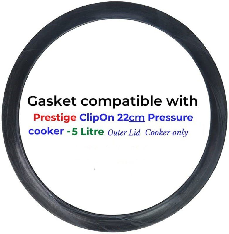 PRV Gasket compatible with Prestige Clip-On SVACHH Pressure cooker 22cm - 5 Litres 220 mm Pressure Cooker Gasket