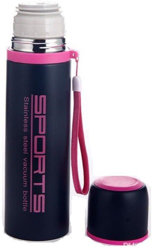 LOGGER - Stainless Steel Vacuum Water Bottle 500 ml Bottle  (Pack of 1, Multicolor, Red, Pink, Steel)