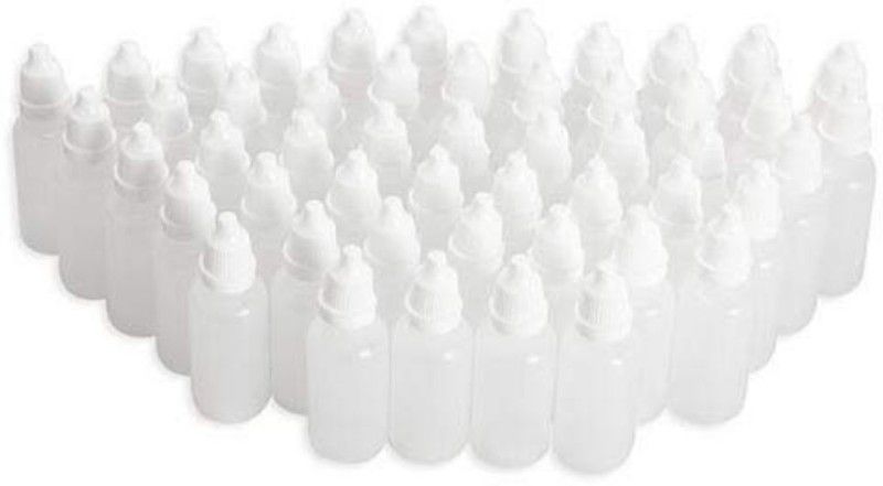 DIY Crafts Plastic Empty Squeezable Dropper Bottles with Cap(Pack of 50 pc) 25 ml Bottle  (Pack of 50, Multicolor, Plastic)