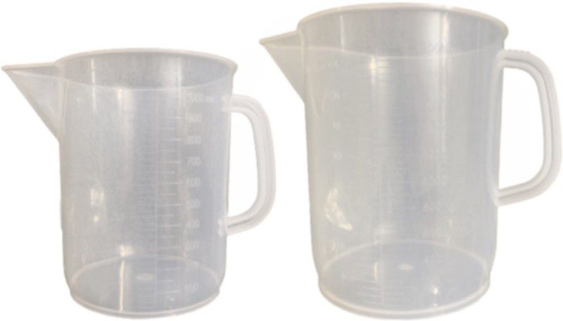 Sciencolab Plastic Measuring Jug/Jar/Cup1000ml,2000ml (Combo of 2) for Kitchen and lab purpose Measuring Cup Set  (1000 ml, 2000 ml)