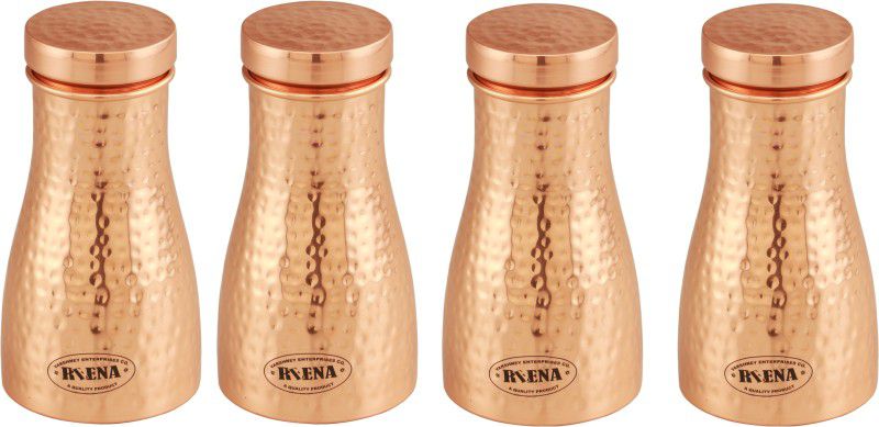 REENA Copper Bottle_4 3000 ml Bottle  (Pack of 4, Brown, Copper)
