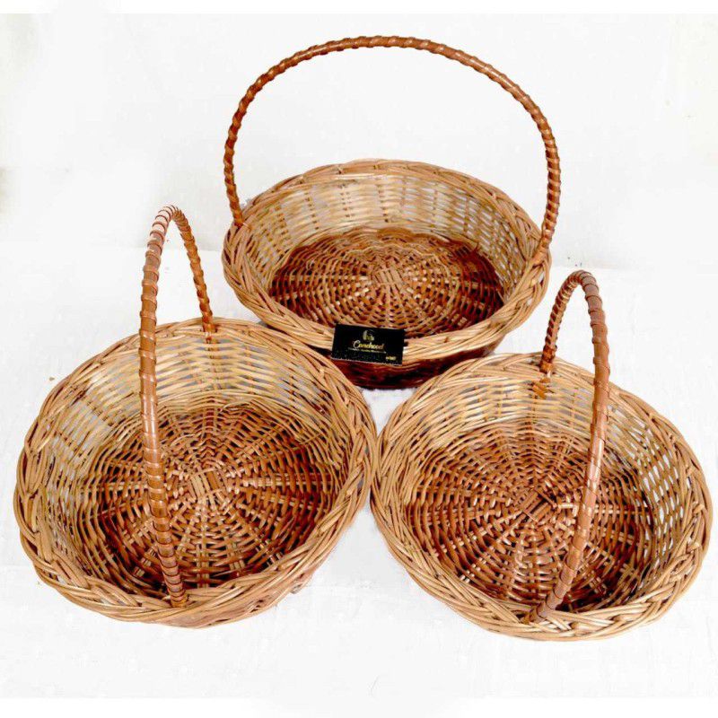 CANEHOOD Bamboo Bread Basket  (Brown)