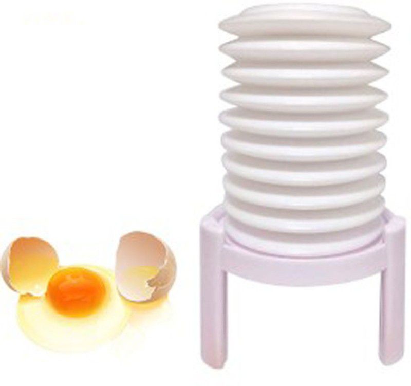 MOSHTU Egg Stractor Instantly Removes Egg Shell Remove Hard Boiled Egg Peeler Kitchen Plastic Egg Separator  (White, Pack of 1)
