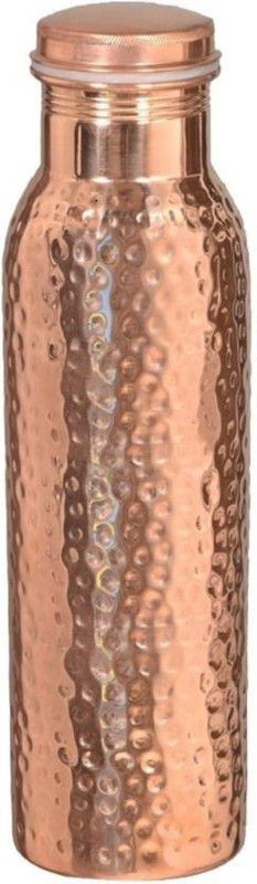 Satyaware Copper Jointless Hammered Leakproof 750 ml Bottle  (Pack of 1, Brown, Copper)