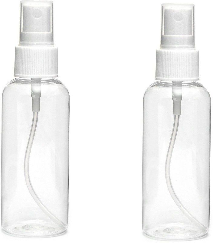 Trendmakerz Set of 2 Transparent Empty Spray Bottle 180 ml Bottle  (Pack of 2, Clear, Plastic)