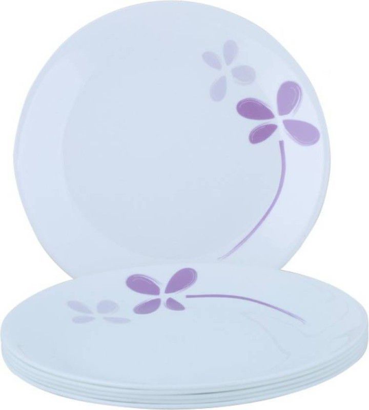 CORELLE Dinner Plate-Warm Pansies -6PCS Dinner Plate  (Pack of 6, Microwave Safe)