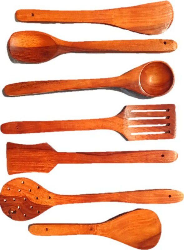 GALAGO Wooden Ladle  (Pack of 7)
