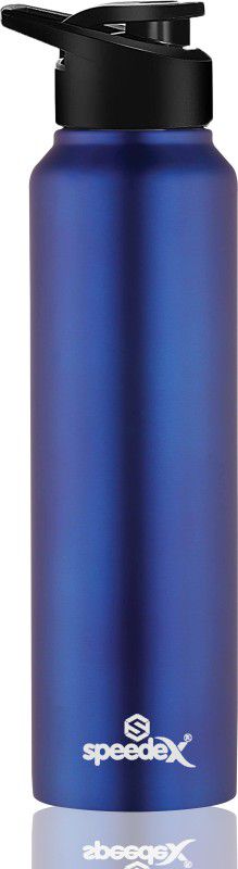 Single Walled Stainless Steel Fridge Water Bottle for Home Office School Kids 1000 ml Bottle  (Pack of 1, Blue, Steel)