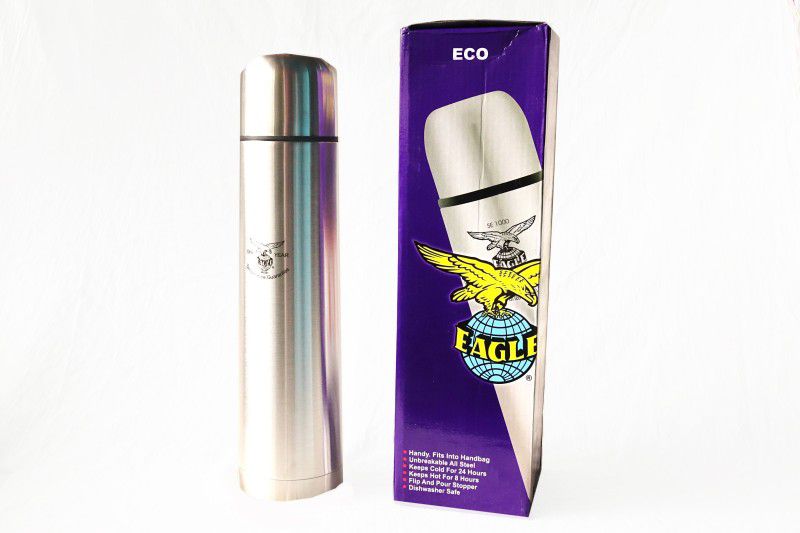 EAGLE ECO FLIP LID VACUUM FLASK 350 ML 350 ml Flask  (Pack of 1, Silver, Steel)