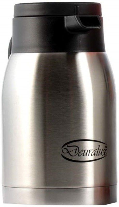 DEURALUX Sleek 350ml , Steel Vacuum Flask with Handle (24 Hours Cold-12 Hours Hot) Silver 350 ml Flask  (Pack of 1, Silver, Steel)