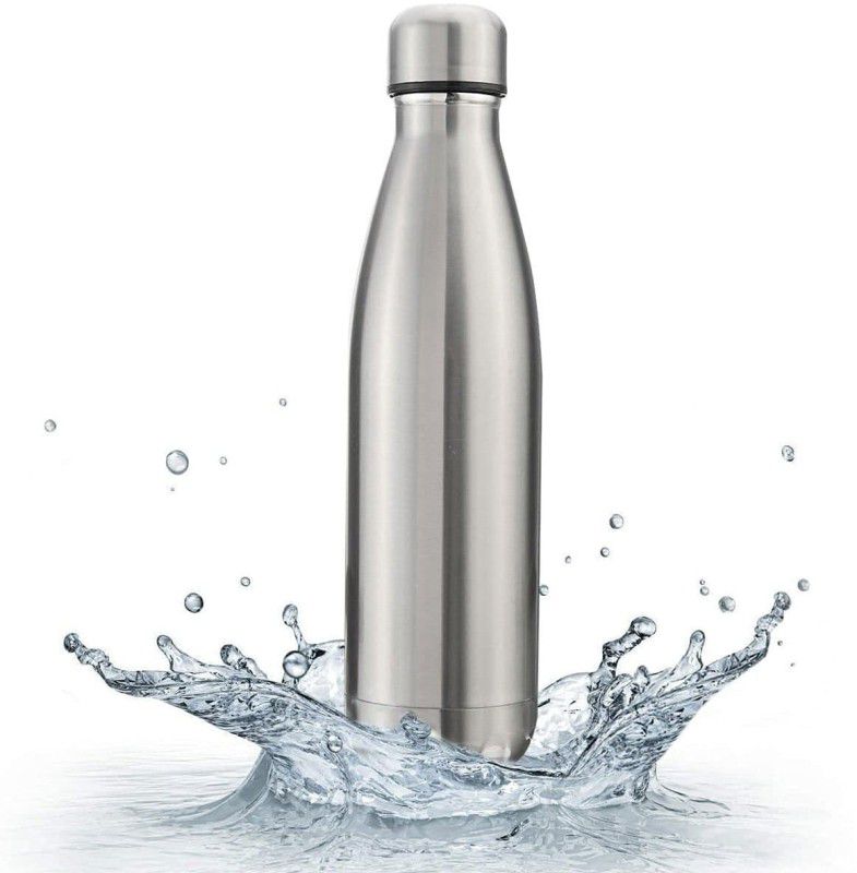 GS POLO Stainless Steel Vaccum Insulated 24 Hour Hot/Cold Bottle 1000 ml Flask  (Pack of 1, Silver, Steel)