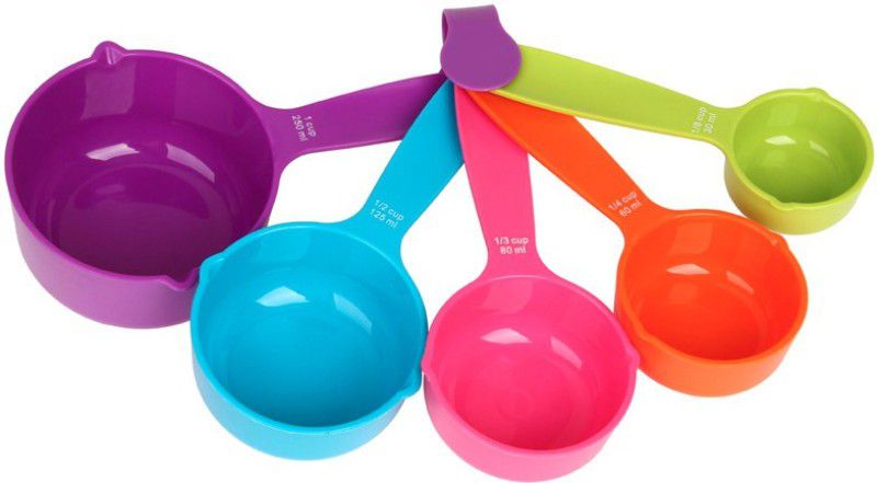 sell net retail Plastic Multi Color Measuring Cup 5 Pcs Measuring Cup  (250 ml)