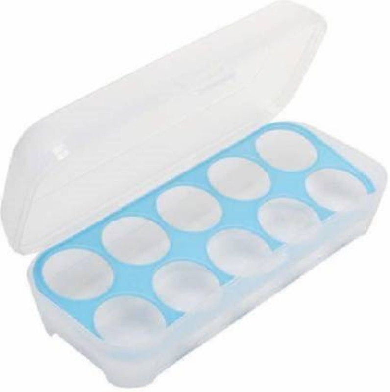CSM Eggs Tray/Eggs Storage Box For 10 Eggs. Plastic Egg Separator Set  (Clear, Pack of 1)