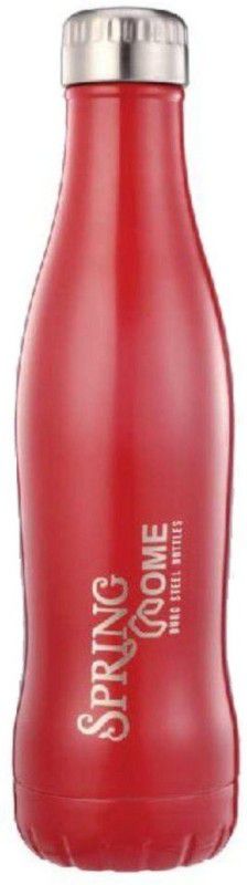 Gonsgadapp Water Bottle 600 ml Spring Home Duro Steel Bottle 600 ml Bottle  (Pack of 1, Red, Steel)