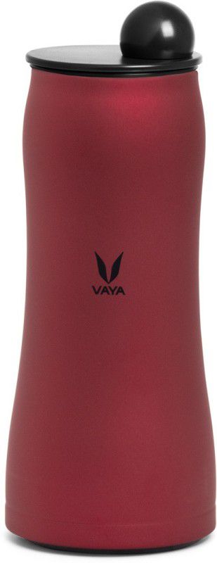 VAYA DRYNK Vacuum Insulated Steel Flask 900 ml, Stainless Steel Bottle with Globe Lid 900 ml Flask  (Pack of 1, Red, Steel)