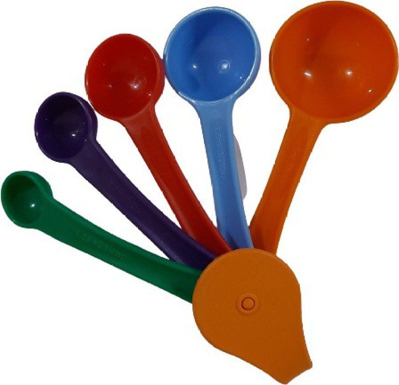 Retail basket 5 PCS Plastic Measuring Spoon Set Measuring Cup Set  (120 ml)
