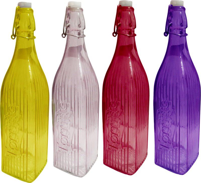 Rsraghav HDLG1 1000 ml Bottle  (Pack of 4, Multicolor, Glass)