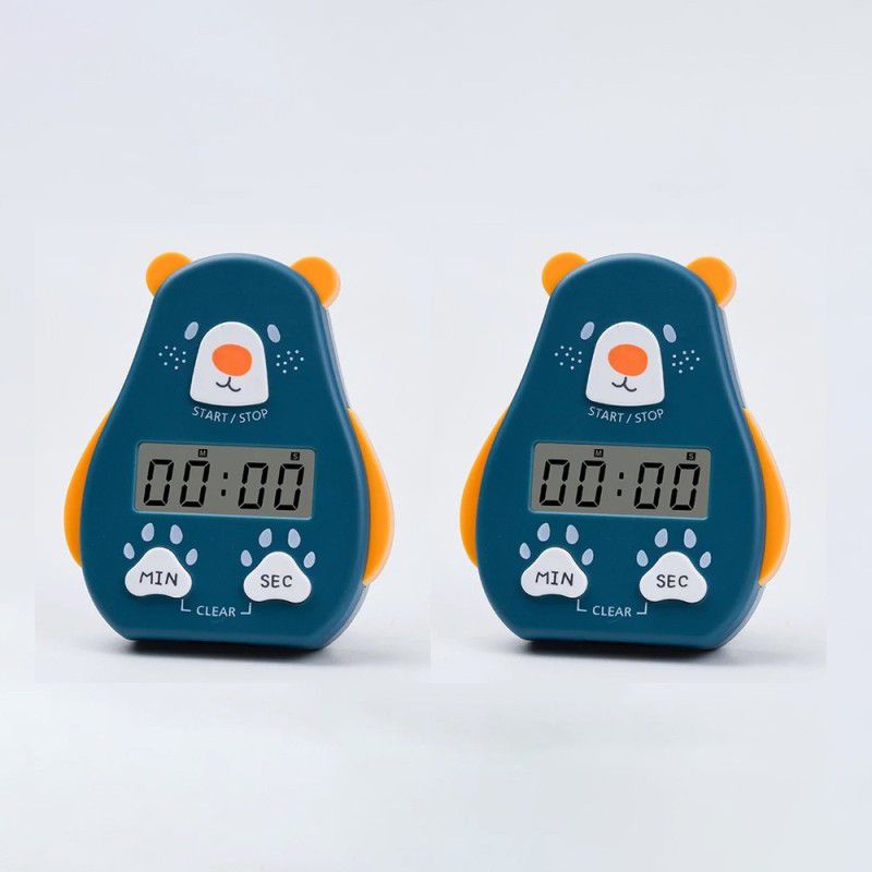 UnikArt Set of 2 Digital Cooking Timer, Loud Alarm LCD Display,Retractable Stand-Blue Digital Kitchen Timer