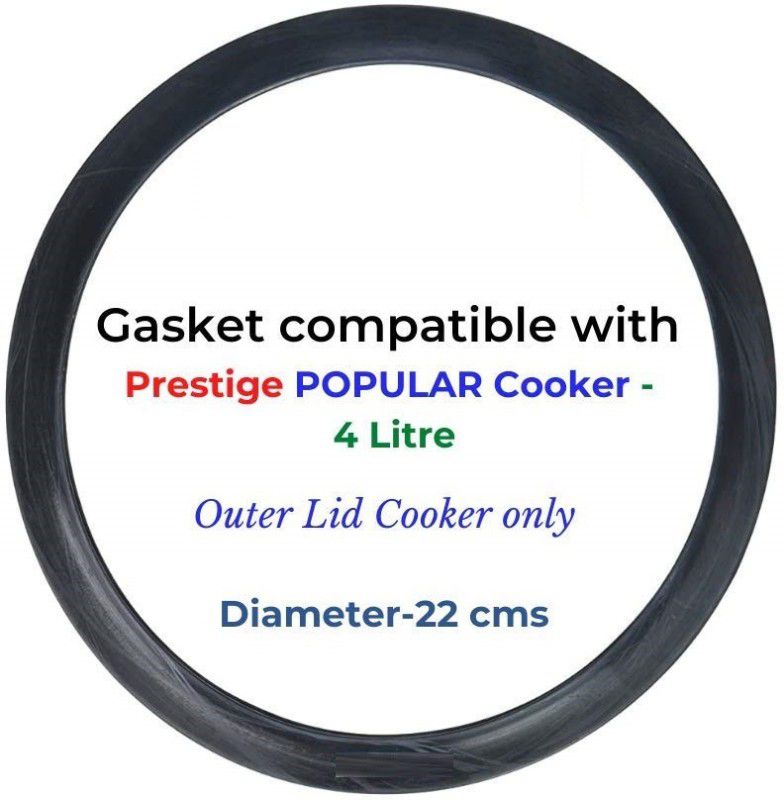 PRV Gasket compatible with Prestige Popular Pressure cooker (4 Liters ) 210 mm Pressure Cooker Gasket