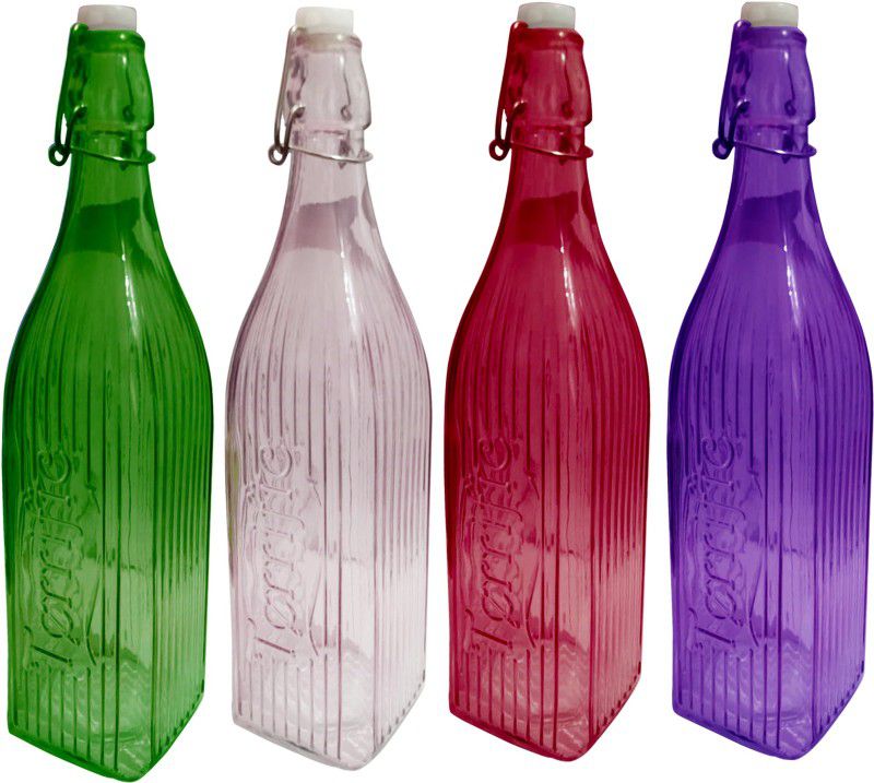 Rsraghav HDLG4 1000 ml Bottle  (Pack of 4, Multicolor, Glass)