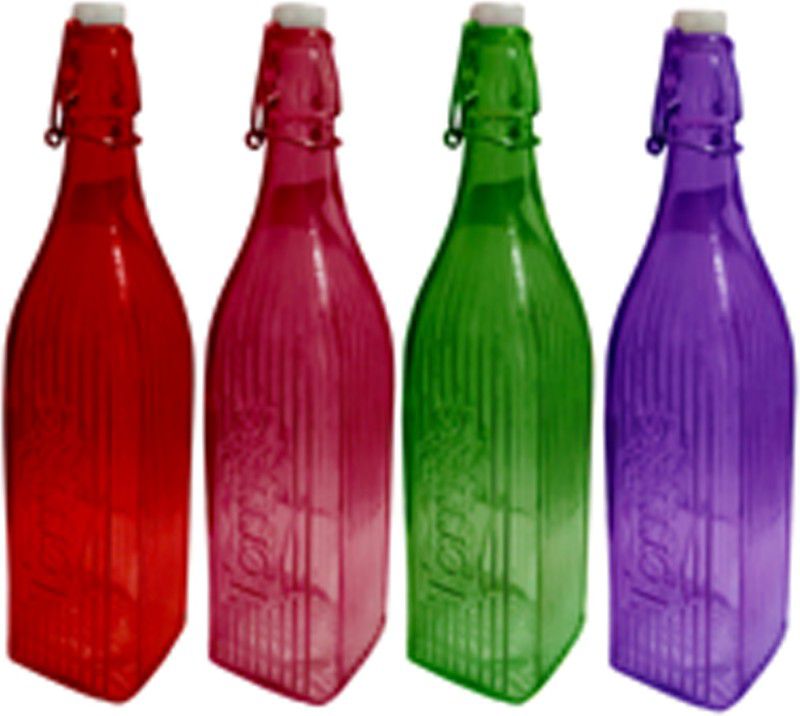 Rsraghav HDLG29 1000 ml Bottle  (Pack of 4, Multicolor, Glass)