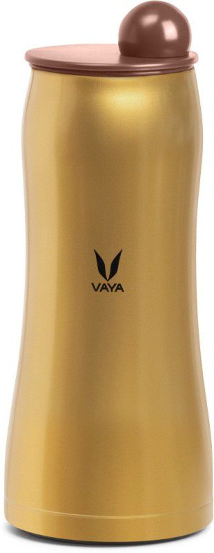 VAYA DRYNK Vacuum Insulated Steel Flask 900 ml, Stainless Steel Bottle with Globe Lid 900 ml Flask  (Pack of 1, Yellow, Steel)