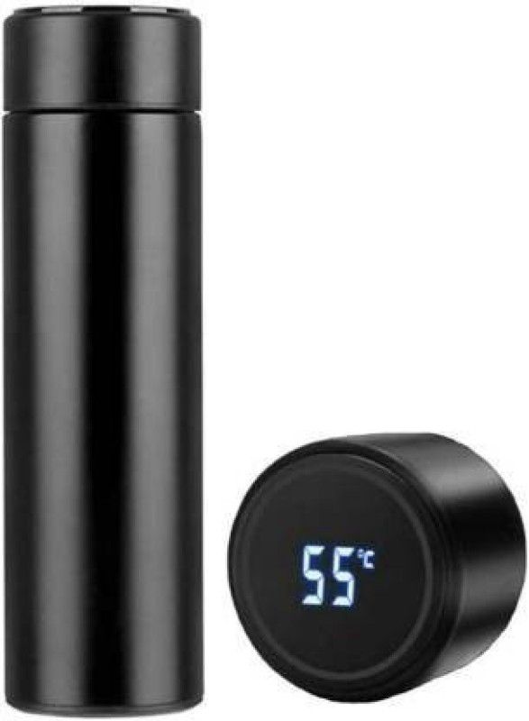 NB EMPIRE Smart Vacuum Insulated Flasks Bottle with LED Temperature Display N27 500 ml Bottle  (Pack of 1, Black, Steel)