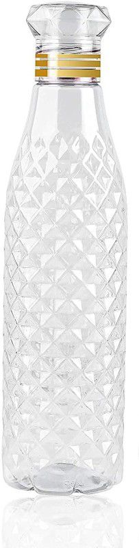Onehut Pack Of 1Transparent Water Bottle Crystal Diamond Design with diamond cap 1000 ml Bottle  (Pack of 1, White, Plastic)
