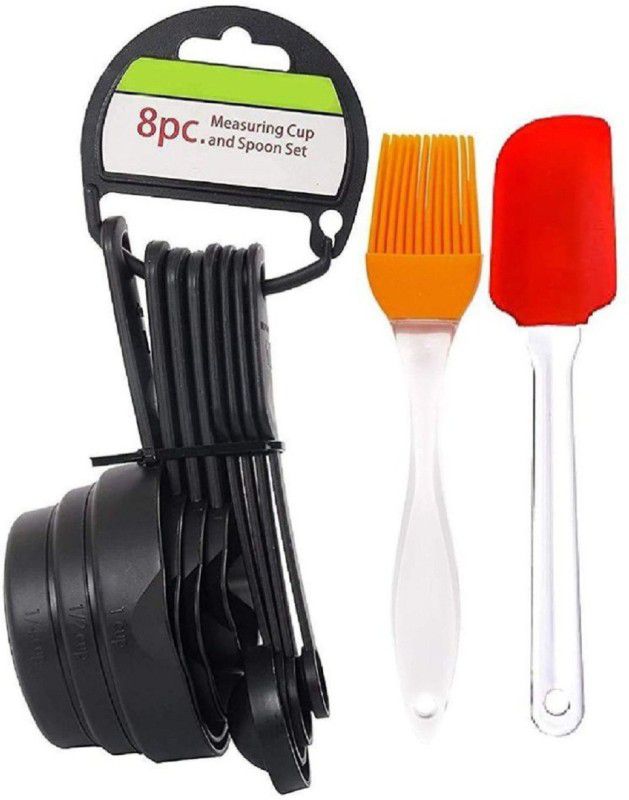PuthaK PTHK-789 Measuring Cup Spoon Set And Silicone Spatula Brush Set Combo Pack Of 10 Measuring Cup Set  (250 ml)