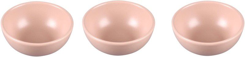 Ceramic Soup Bowl  (Pink, Pack of 3)