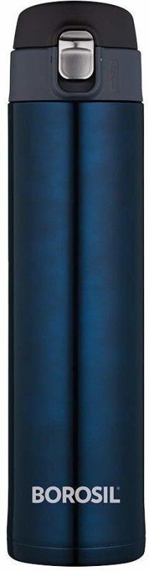 BOROSIL nova blue 500 ml Flask  (Pack of 1, Blue, Steel)