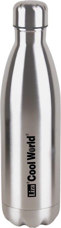 Liza Cool World Thermoseal Technology, 24 Hours Hot and cold water 1100 ml Bottle  (Pack of 1, Silver, Steel)