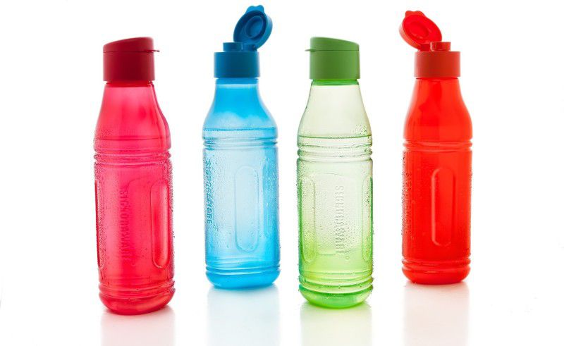 Signoraware Fliptop-Aqua Triangle 500 ml Bottle  (Pack of 4, Multicolor, Plastic)