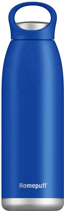 Home Puff Thermo Stainless Steel Insulated Water Bottle, Leak Proof, 8+hrs Hot/20+hrs Cold 900 ml Bottle  (Pack of 1, Blue, Blue, Steel)
