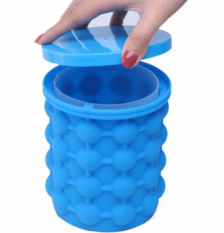 VibeX 1 L Silicone, Plastic IVX®-451-CD-Small Size Nugget Ice Chips for Soft Drinks, Cocktail Wine On Ice Ice Bucket  (Blue)