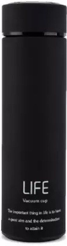 SAKEXA LIFE Bottle Stainless Steel Free Double Wall Vaccum Insulated 500 ml Flask  (Pack of 1, Black, Steel)