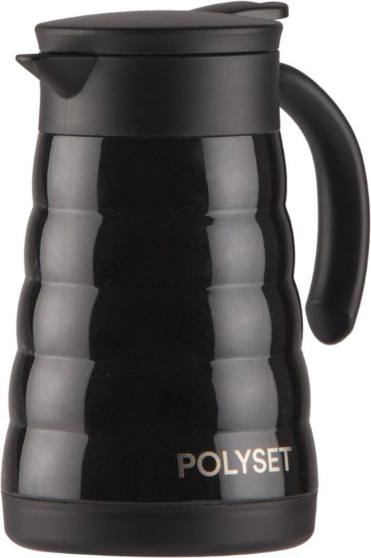 POLYSET Glitz Stainless Steel Vacuum Flask 600 ml Bottle  (Pack of 1, Black, Steel)