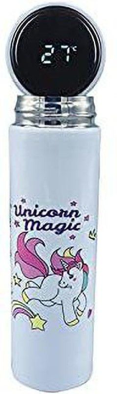 TRENDS ALERT Stainless Steel Insulated Unicorn with Smart Temperature Display (Pack of 1) 500 ml Bottle  (Pack of 1, White, Steel)