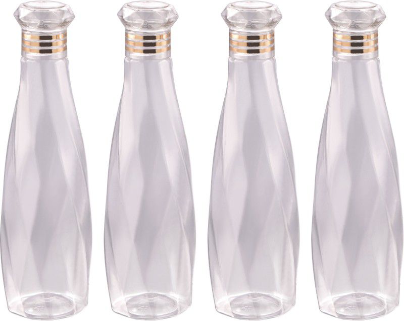 ATTRO Helix Unbreakable Fridge Water Bottle 1000 ml Bottle  (Pack of 4, Clear, PET)